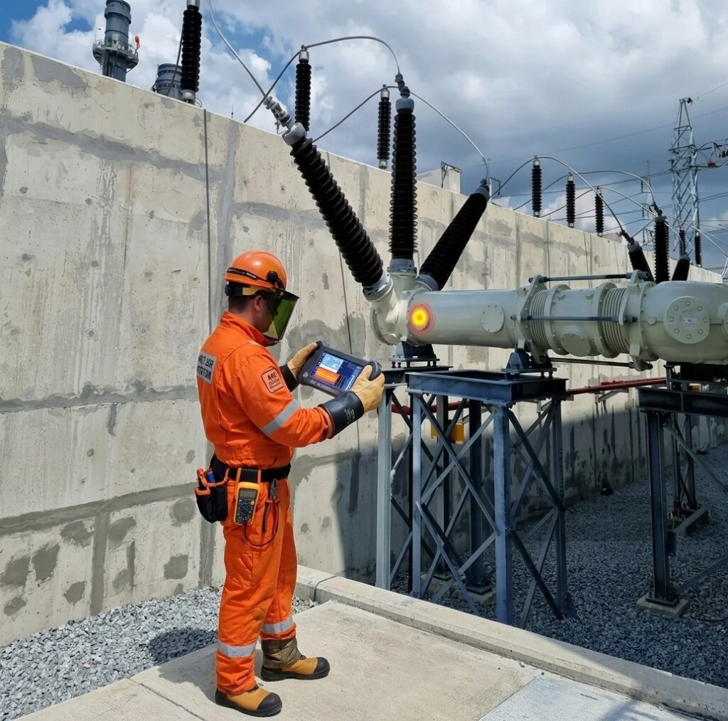 Detecção de vazamento de gás SF6