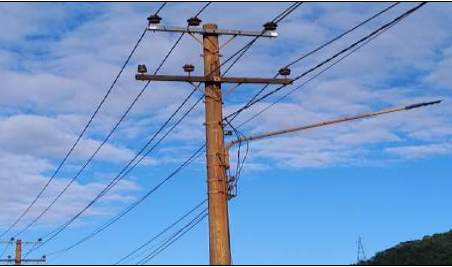 Instalação de postes e Montagem de rede de distribuição